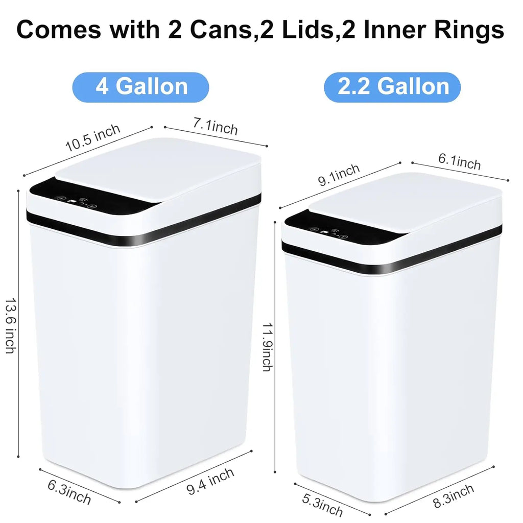 NestClean™ Automatic Touchless Trash Can (2-Pack: 12L & 18L)