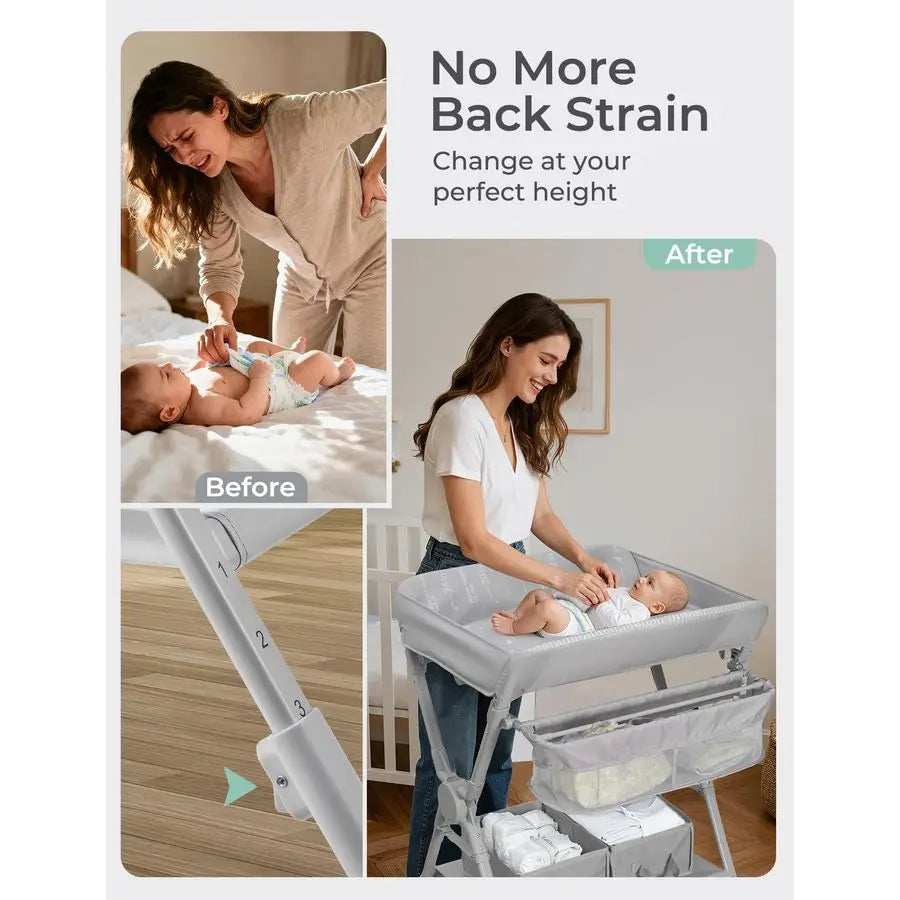 NestChange™ Portable Changing Table with Heating (Foldable & Wheels)