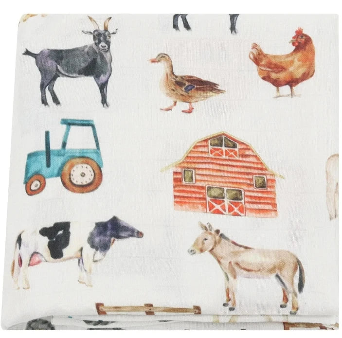 NestBamboo™ Muslin Swaddle Blanket (120x120cm, Super Soft)