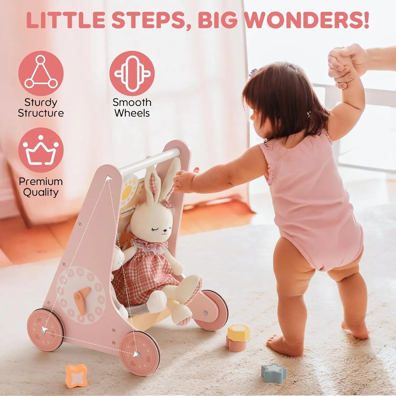 NestStep™ Wooden Baby Walker (Montessori Activity Center)