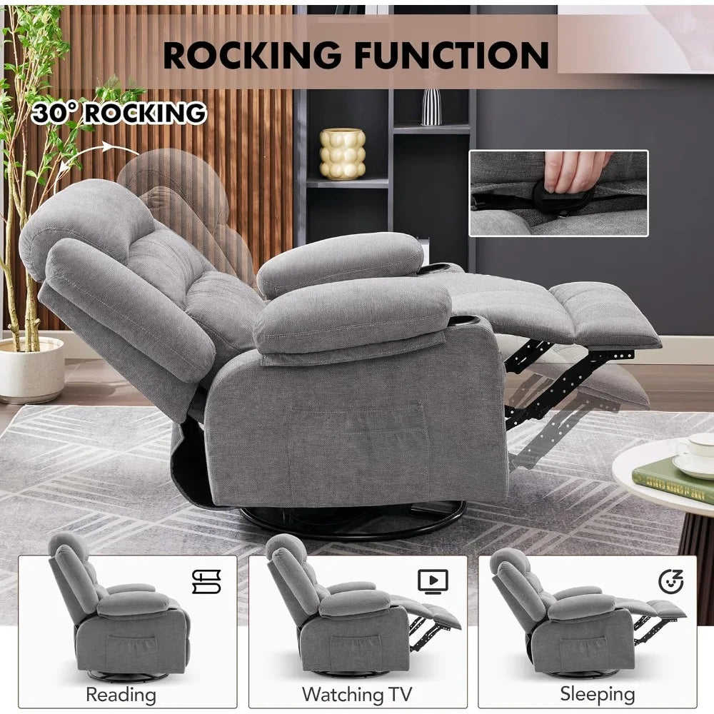 NestComfort™ Swivel Glider Recliner (Heat & Massage, Oversized)