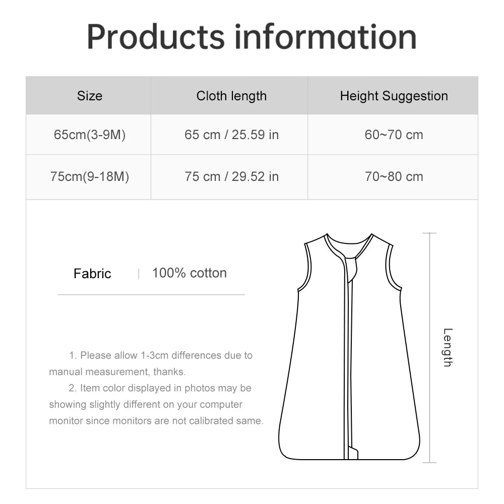 NestSack™ Anti-Kick Sleepsack (3-18 Months, 100% Cotton)