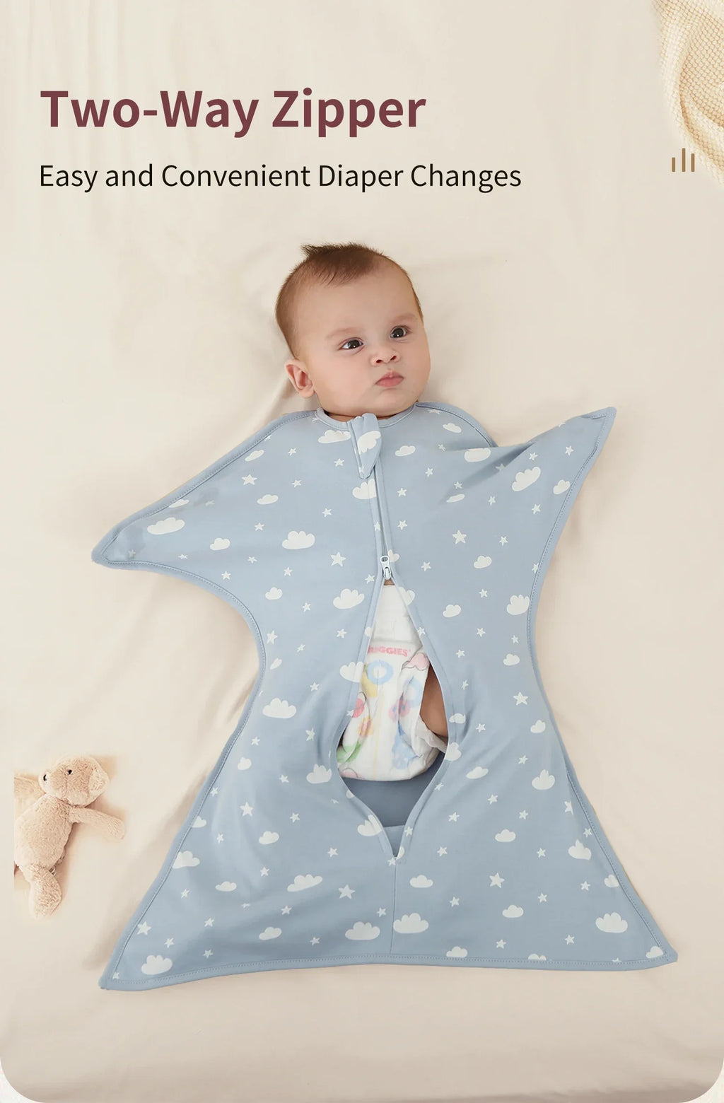 NestDream™ Summer Sleeping Bag (0-12 Months, 100% Cotton)