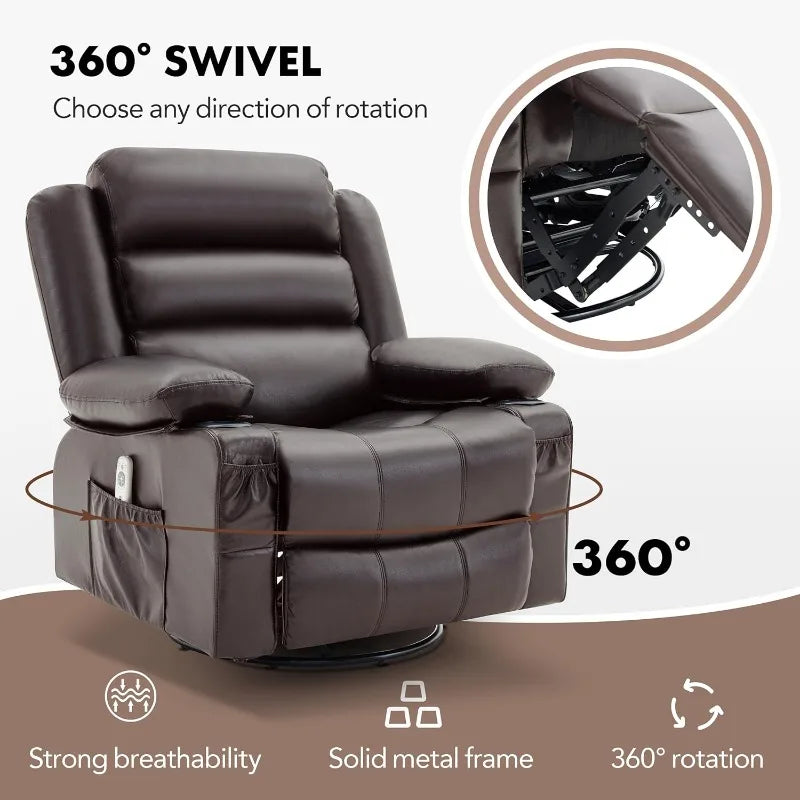 NestRelax™ Nursery Recliner with Heat & Massage (360° Swivel)