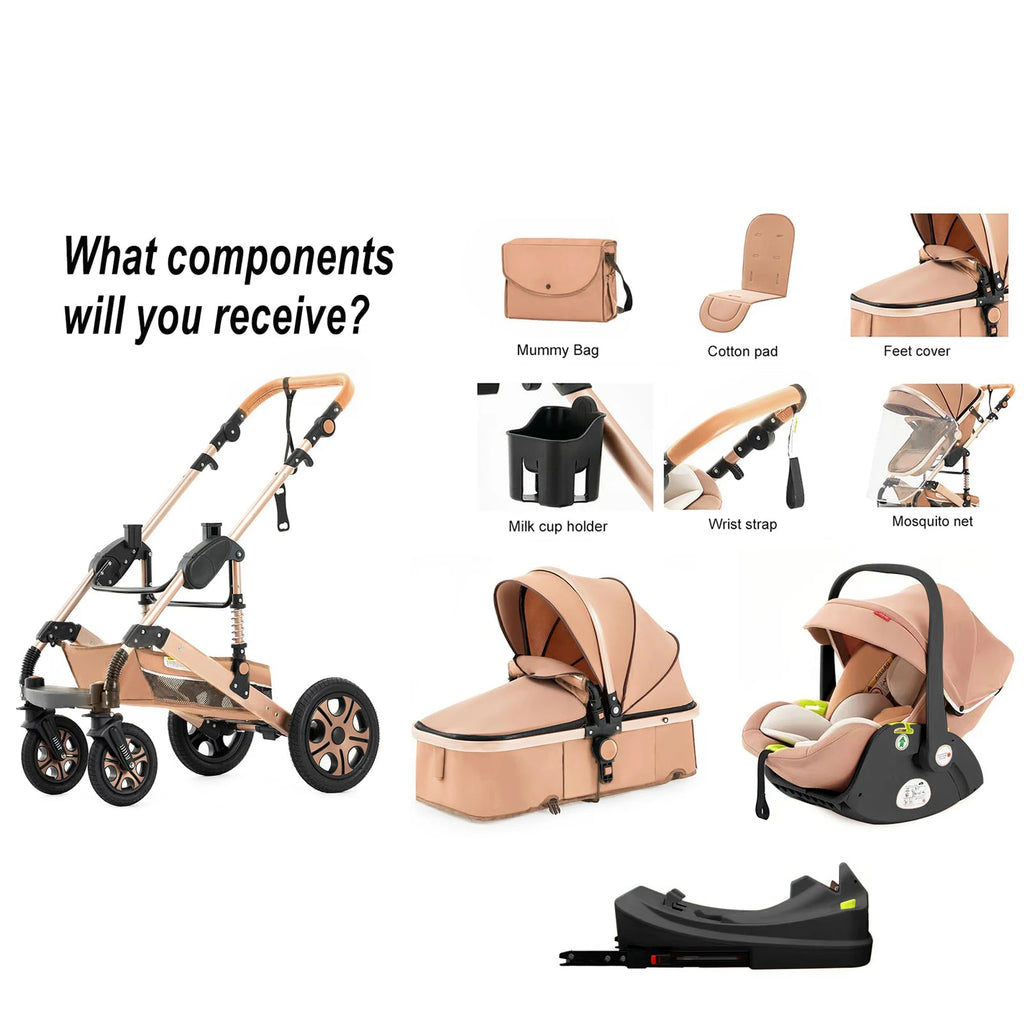 NestJourney™ 3-in-1 Travel System (Isofix Base & Reversible Seat)