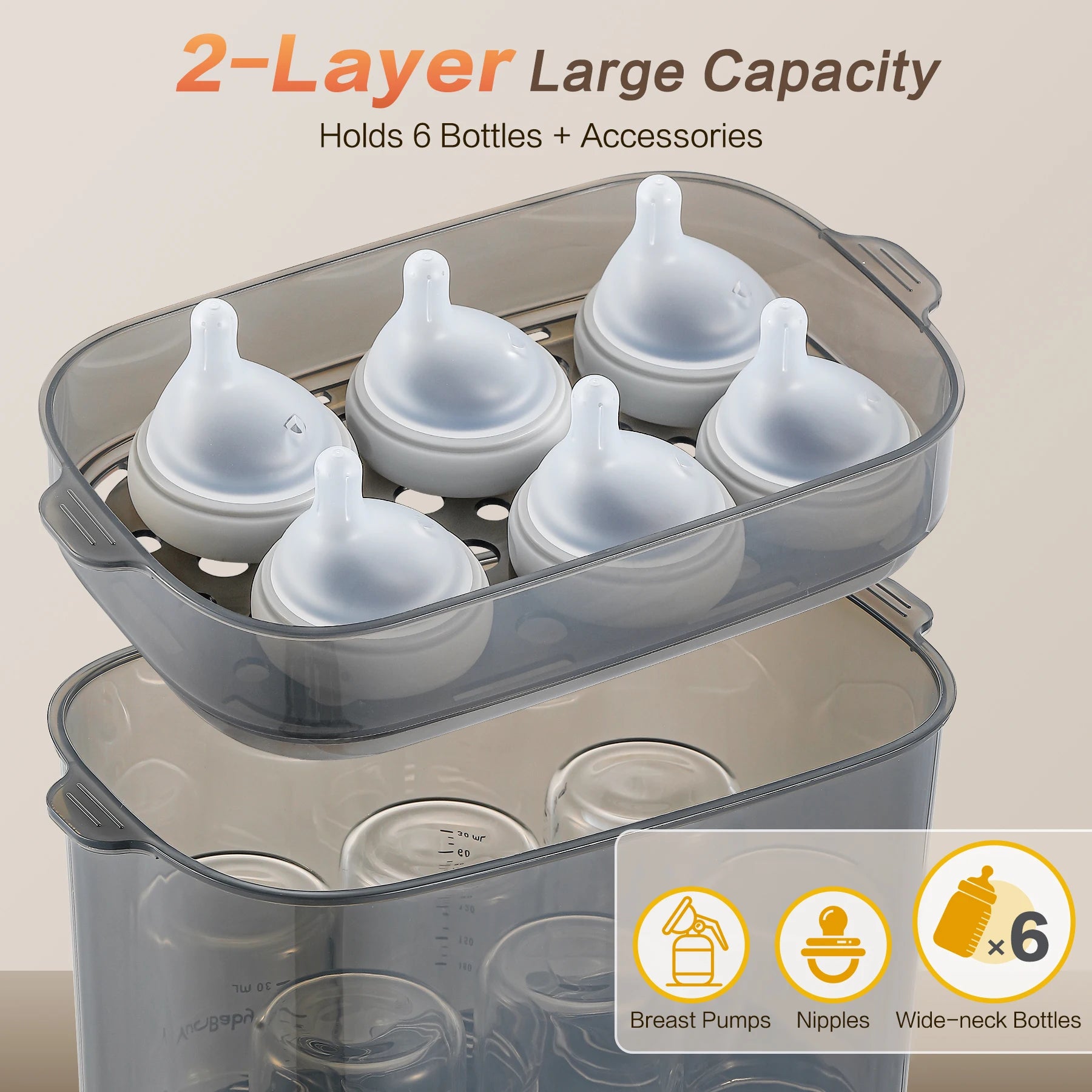 NestPure™ 4-in-1 Bottle Sterilizer & Dryer (72H Storage)
