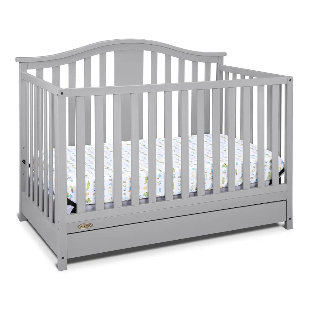 NestGrow™ 4-in-1 Convertible Crib with Drawer (Pebble Gray)