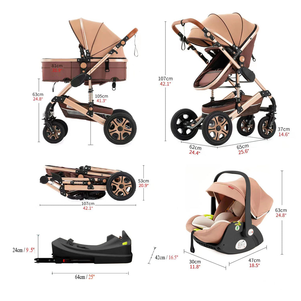 NestJourney™ 3-in-1 Travel System (Isofix Base & Reversible Seat)