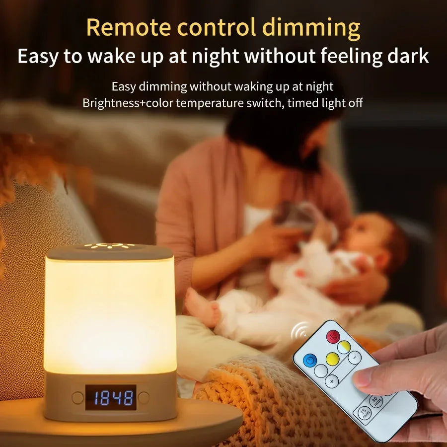 NestTime™ Rechargeable Night Light with Clock & Adjustable Brightness