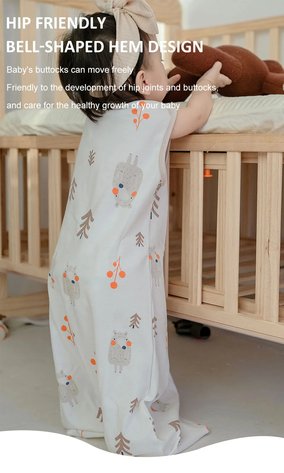 NestSack™ Anti-Kick Sleepsack (3-18 Months, 100% Cotton)