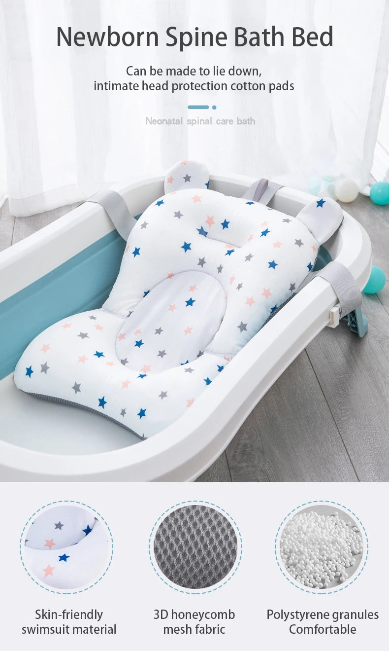 NestFloat™ Foldable Bath Support Pad (Newborn Safety)