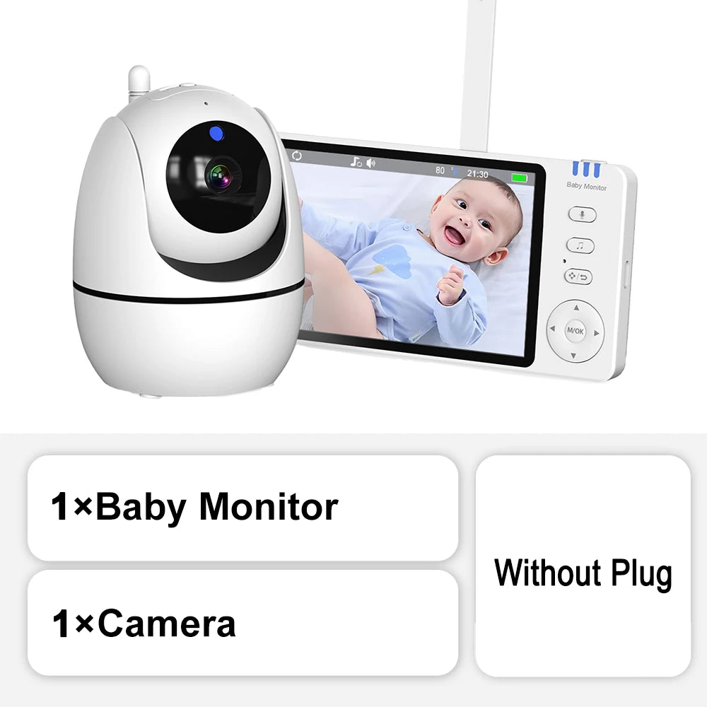 NestView™ 5" Video Baby Monitor (PTZ Zoom & Temperature Sensor)