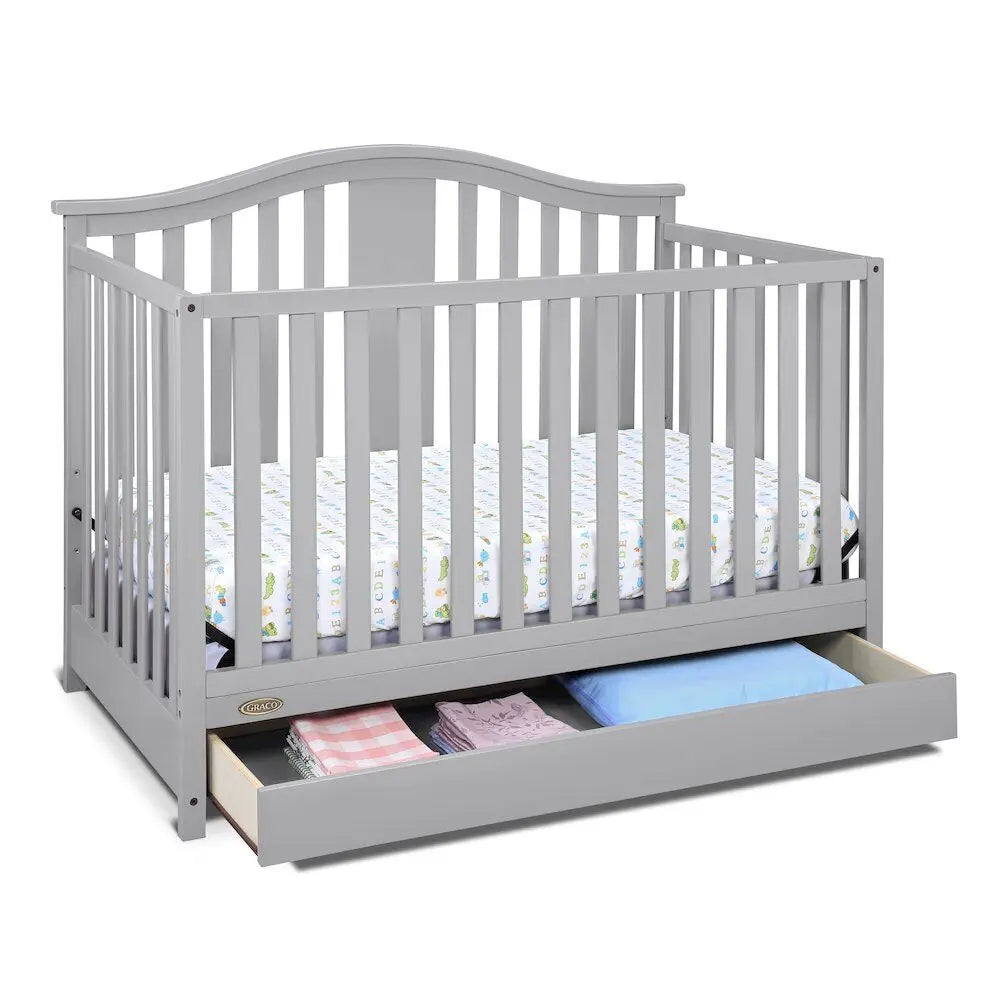 NestGrow™ 4-in-1 Convertible Crib with Drawer (Pebble Gray)