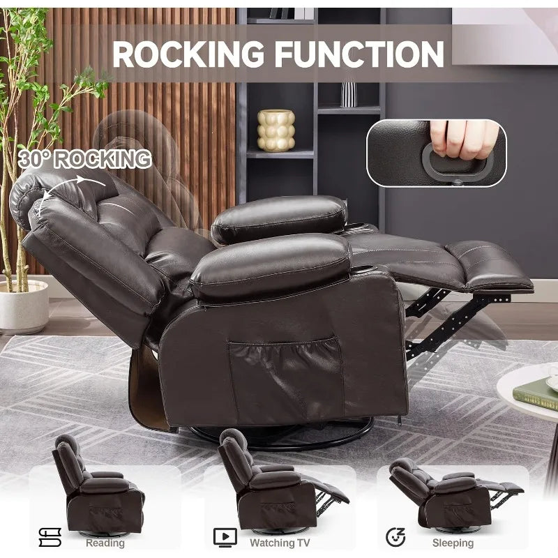 NestRelax™ Nursery Recliner with Heat & Massage (360° Swivel)