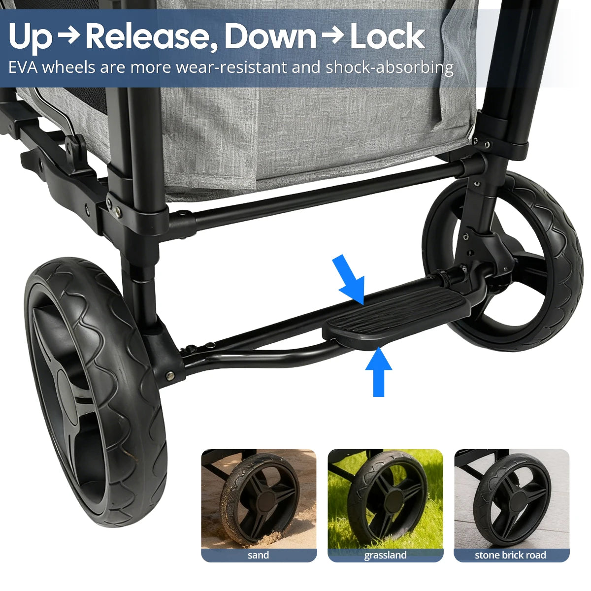 NestRide™ Twin Stroller (Foldable Double Seat)