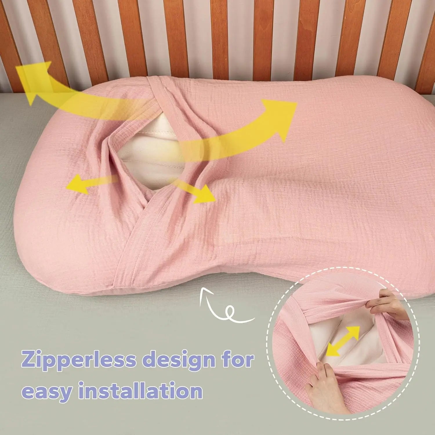 NestCover™ Muslin Baby Lounger Cover (Machine-Washable)