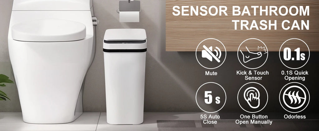 NestClean™ Automatic Touchless Trash Can (2-Pack: 12L & 18L)