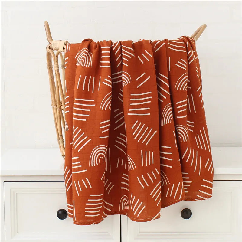 NestBamboo™ Muslin Swaddle Blanket (120x120cm, Super Soft)