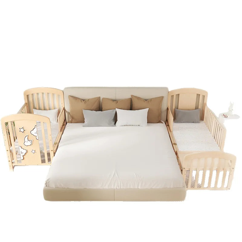 NestRock™ Solid Wood Baby Rocking Bed (with Wheels & Mosquito Net)