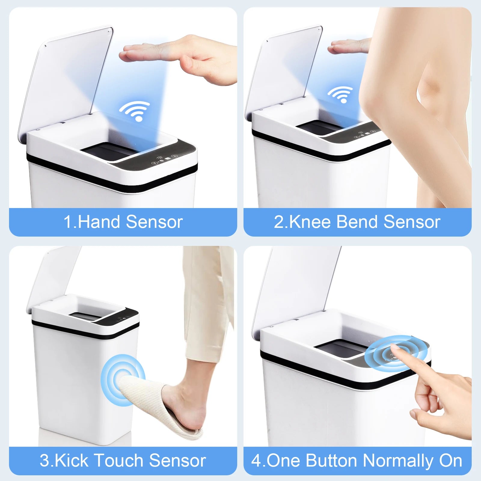 NestClean™ Automatic Touchless Trash Can (2-Pack: 12L & 18L)