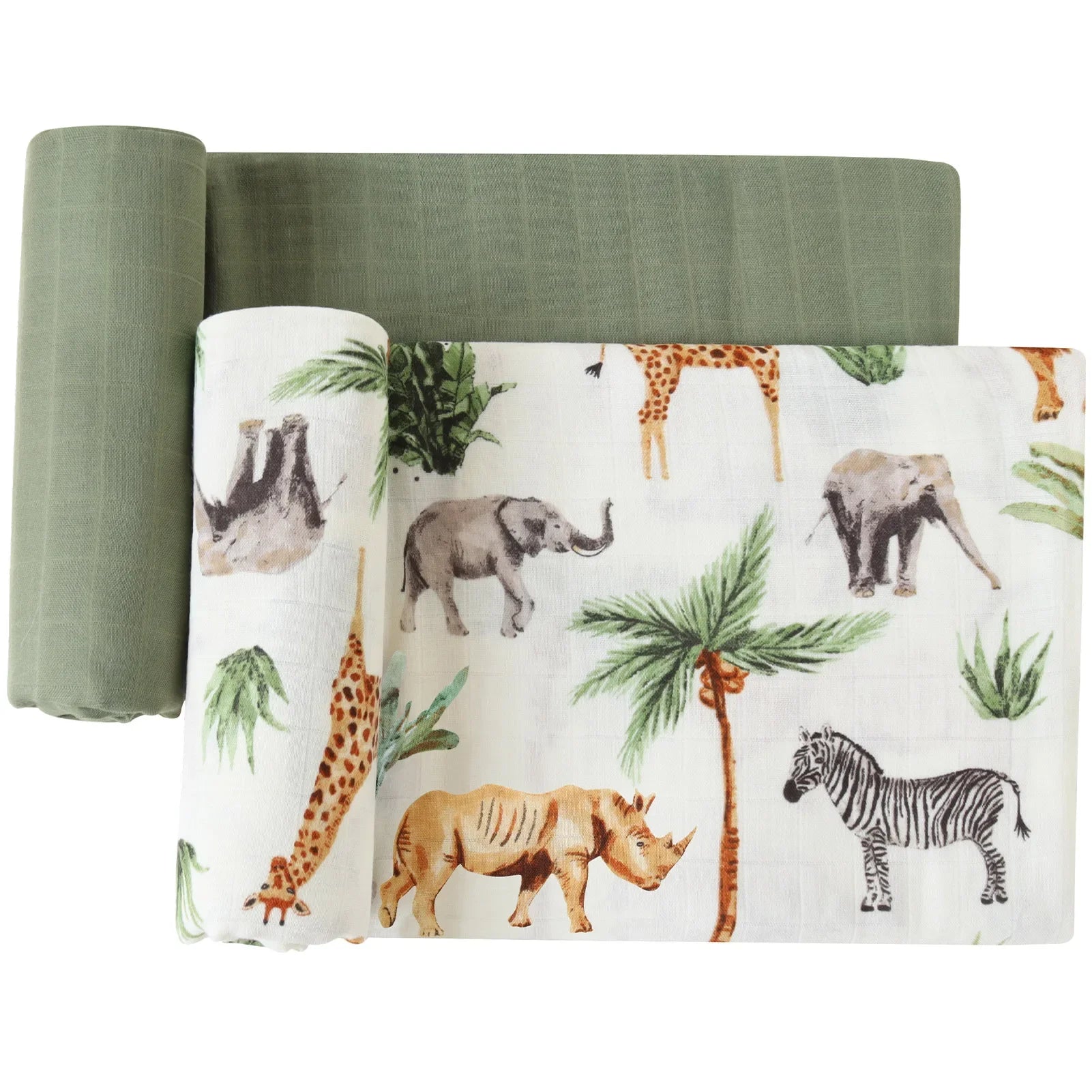 NestBamboo™ Muslin Swaddle Blanket (120x120cm, Super Soft)