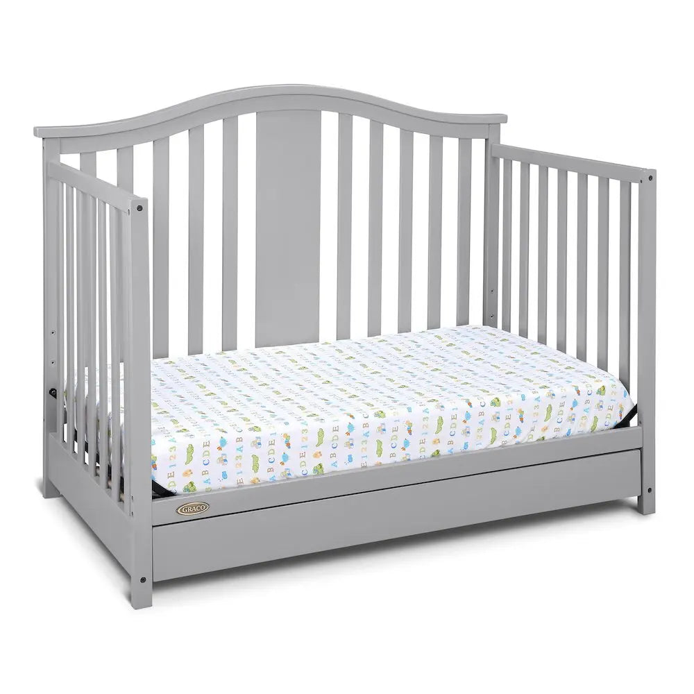 NestGrow™ 4-in-1 Convertible Crib with Drawer (Pebble Gray)