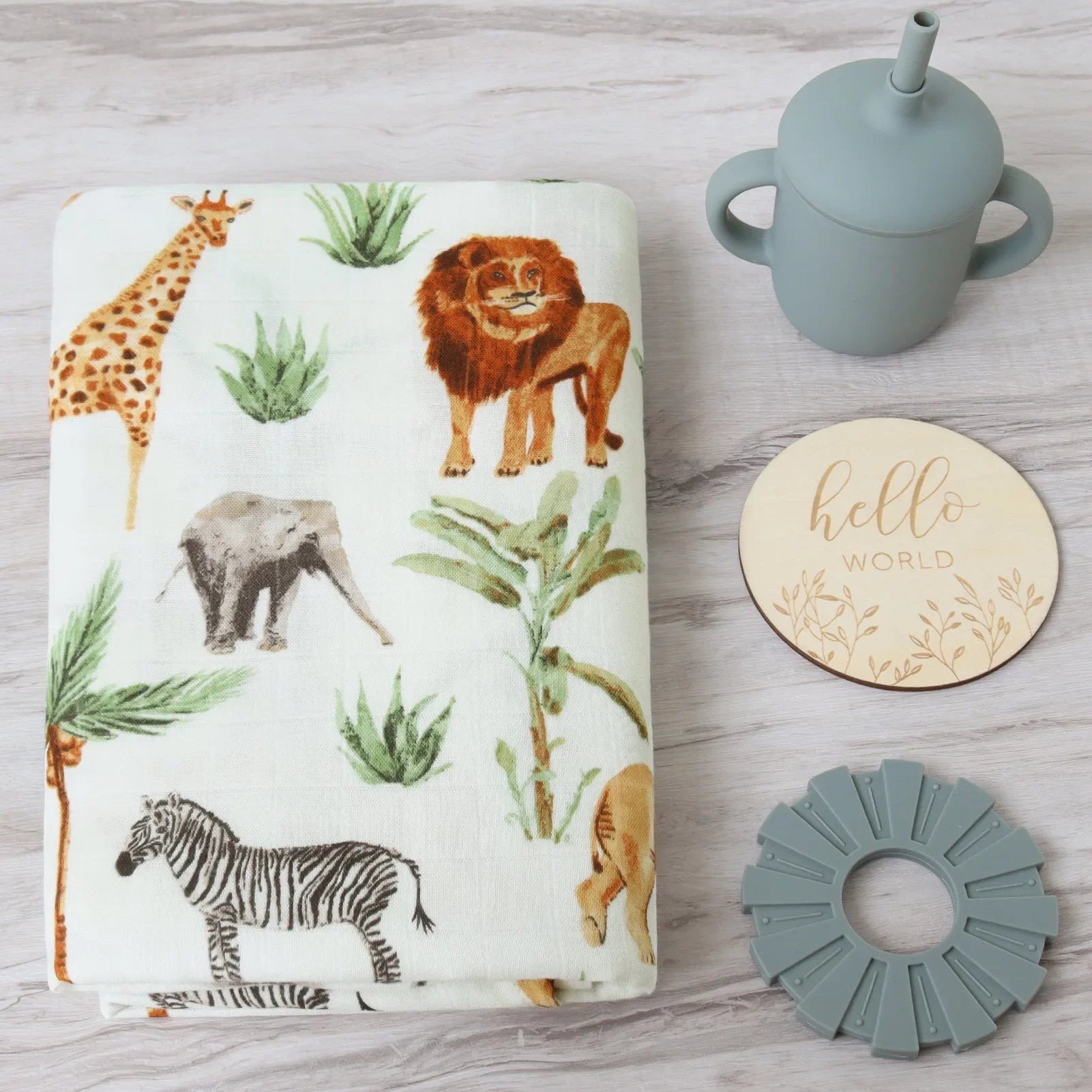 NestBamboo™ Muslin Swaddle Blanket (120x120cm, Super Soft)