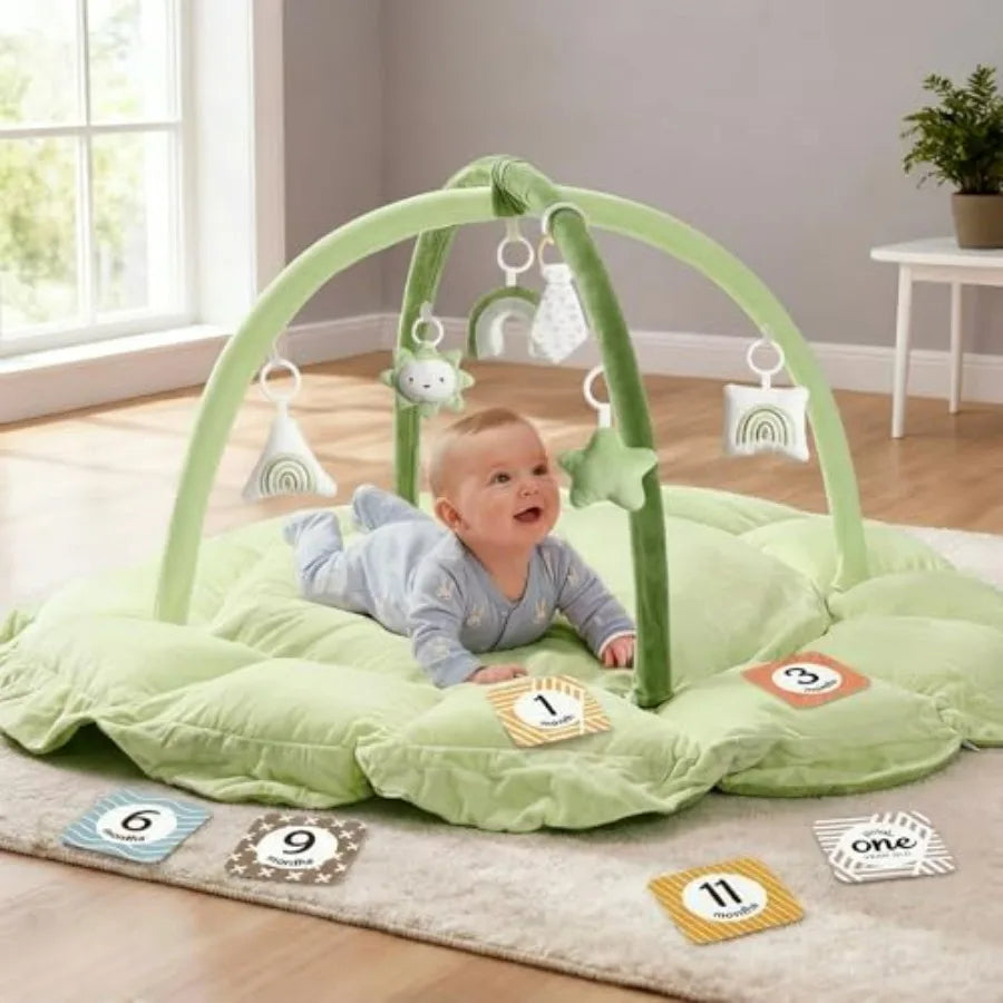 NestPlay™ 5-in-1 Plush Play Gym & Tummy Time Mat