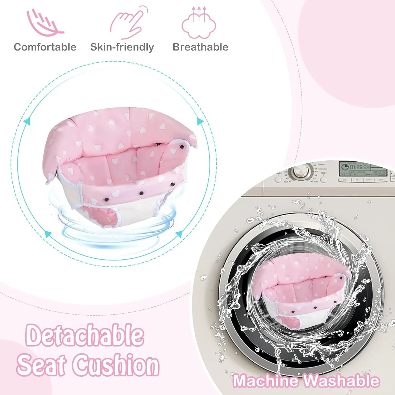 NestStride™ 6-in-1 Foldable Baby Walker & Bouncer Combo