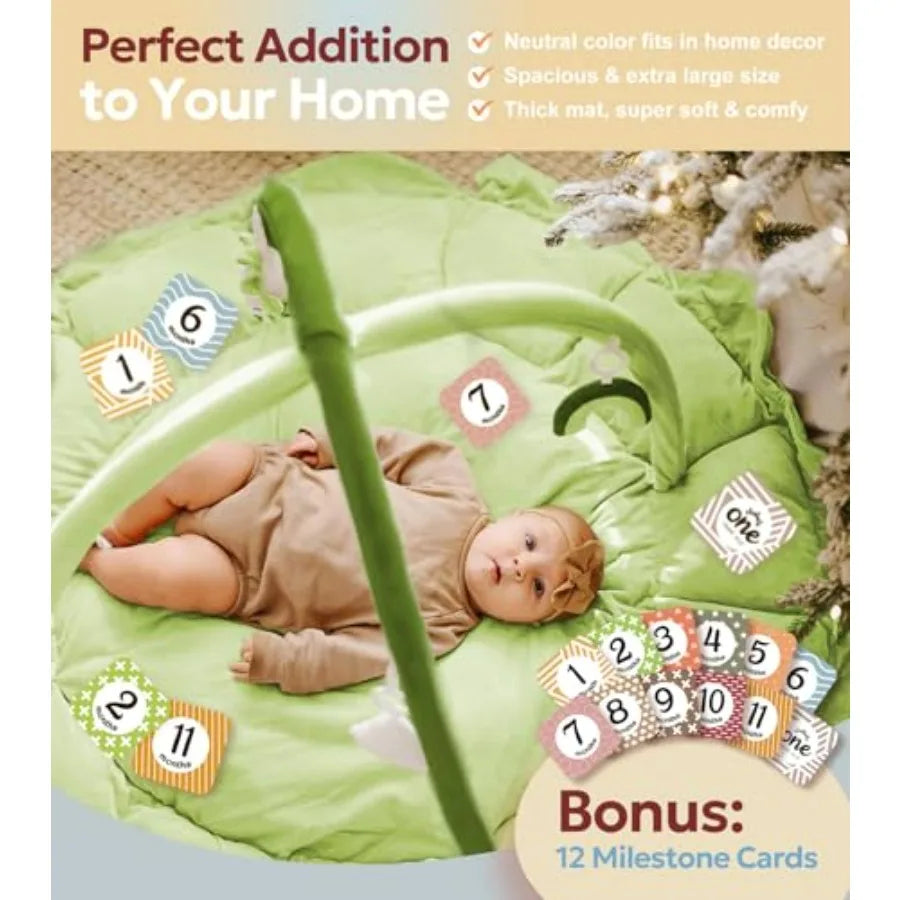 NestPlay™ 5-in-1 Plush Play Gym & Tummy Time Mat