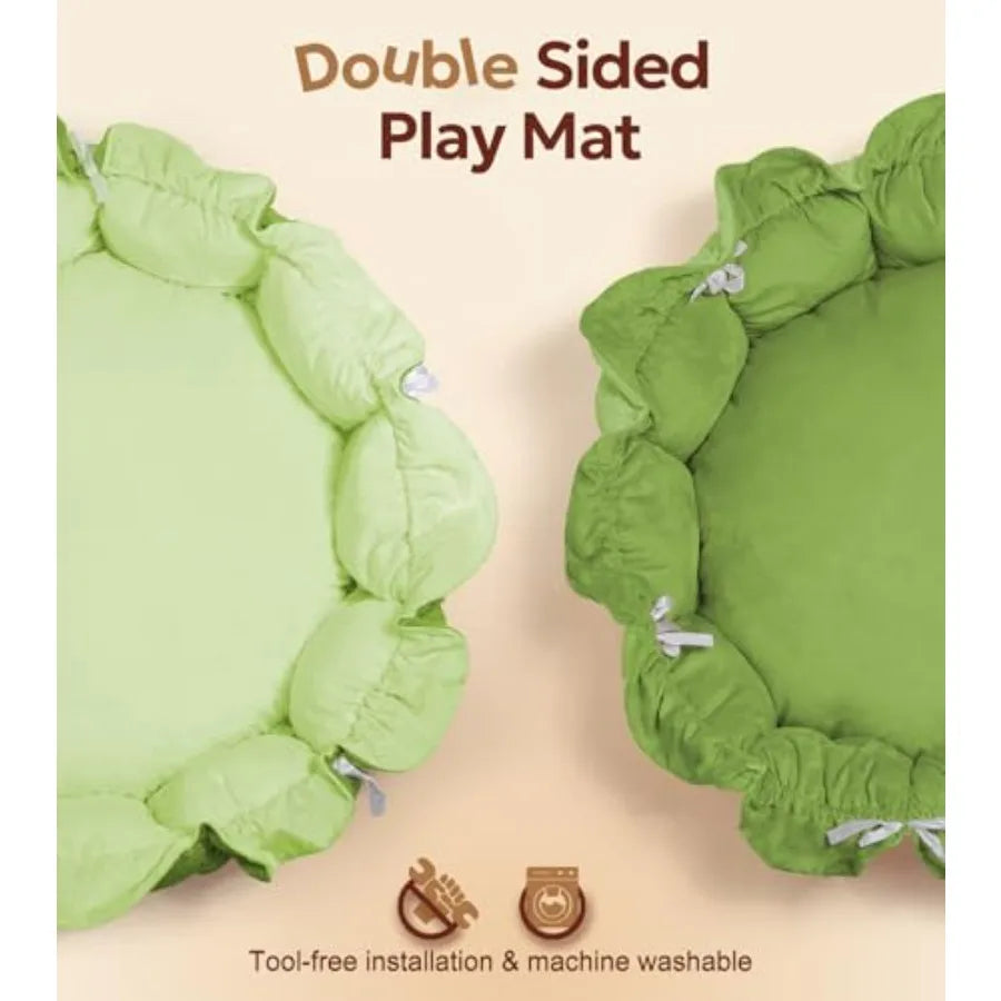 NestPlay™ 5-in-1 Plush Play Gym & Tummy Time Mat